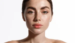woman with beautiful skin and lips