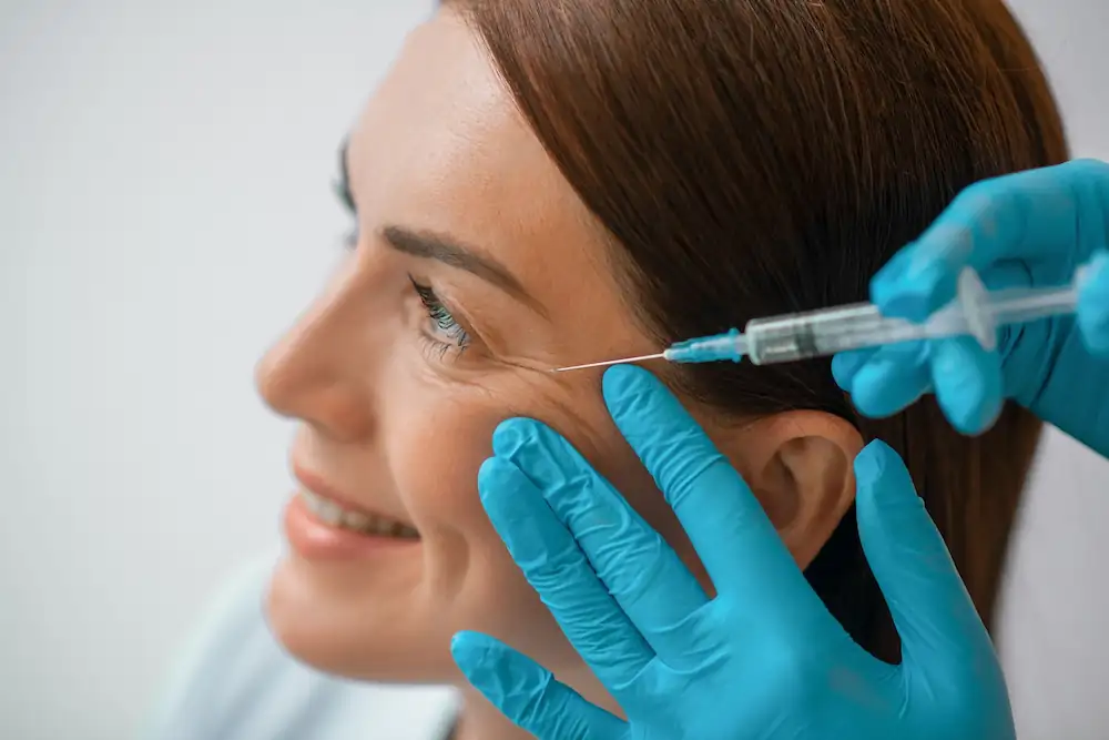 woman getting a botox injection